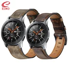 Ремешок для Samsung watch 3 45 мм, браслет из воловьей кожи в стиле ретро для Galaxy watch 46 мм Gear S3 frontier amazfit HUAWEI watch GT2 pro