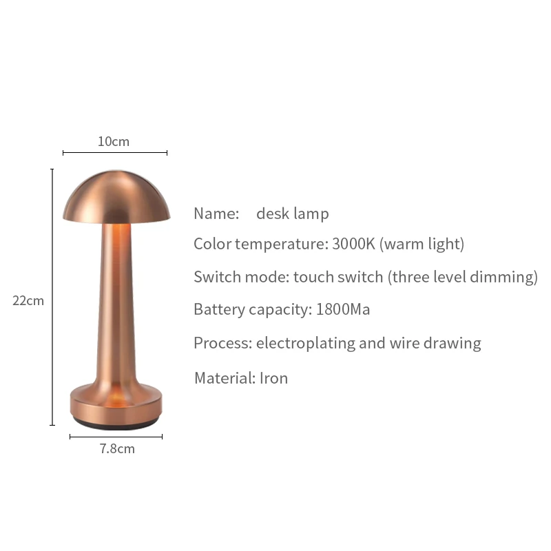 

USB Touch Sensor Bar Table Lamps for Bedroom Rechargeable Desk Lamp Bar Coffee Bedside Bedside Restaurant Night Light Fixtures