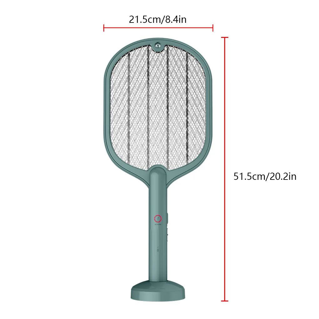 

Pest Racket Rechargeable Electric Fly Bug Bat LED Light Portable Insect Control Racket, Beige