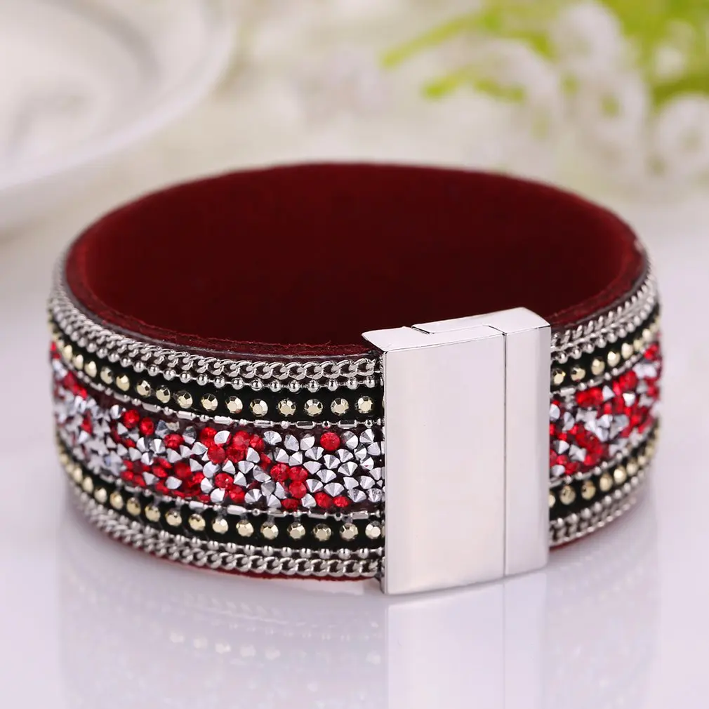 Модный крутой браслет с покрытием бархатный сверлильный женские разноцветные