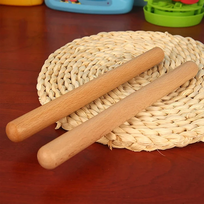 12Pcs Musical Percussion Instrument 6 Rhythm Sticks Wood Claves and Egg Shakers for Kids Music Parties | Спорт и развлечения