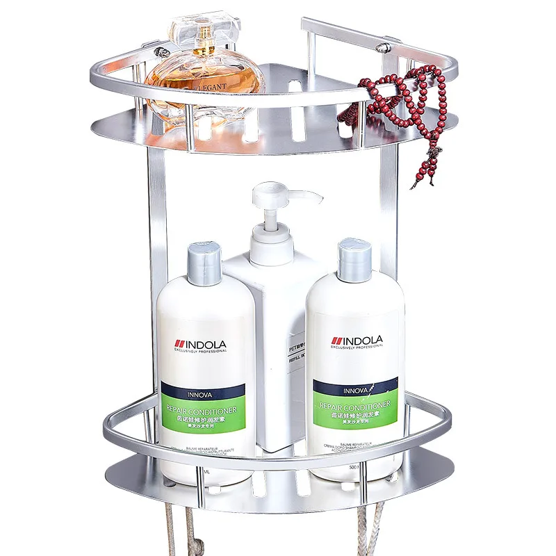 Квадратные угловые полки для ванной комнаты подставка полотенец алюминиевая