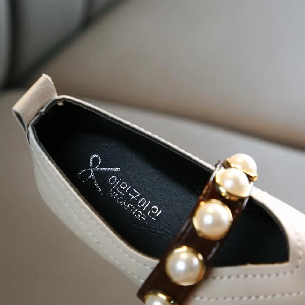 Обувь принцессы для девочек кожаная яркая школьная обувь на низком каблуке с