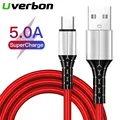 5А быстрая зарядка USB кабель для передачи данных USB A к Micro USB Type C зарядное устройство для телефона Kable 0,3/1/1.5 м нейлоновый плетеный шнур для Xiaomi 10 Redmi - фото