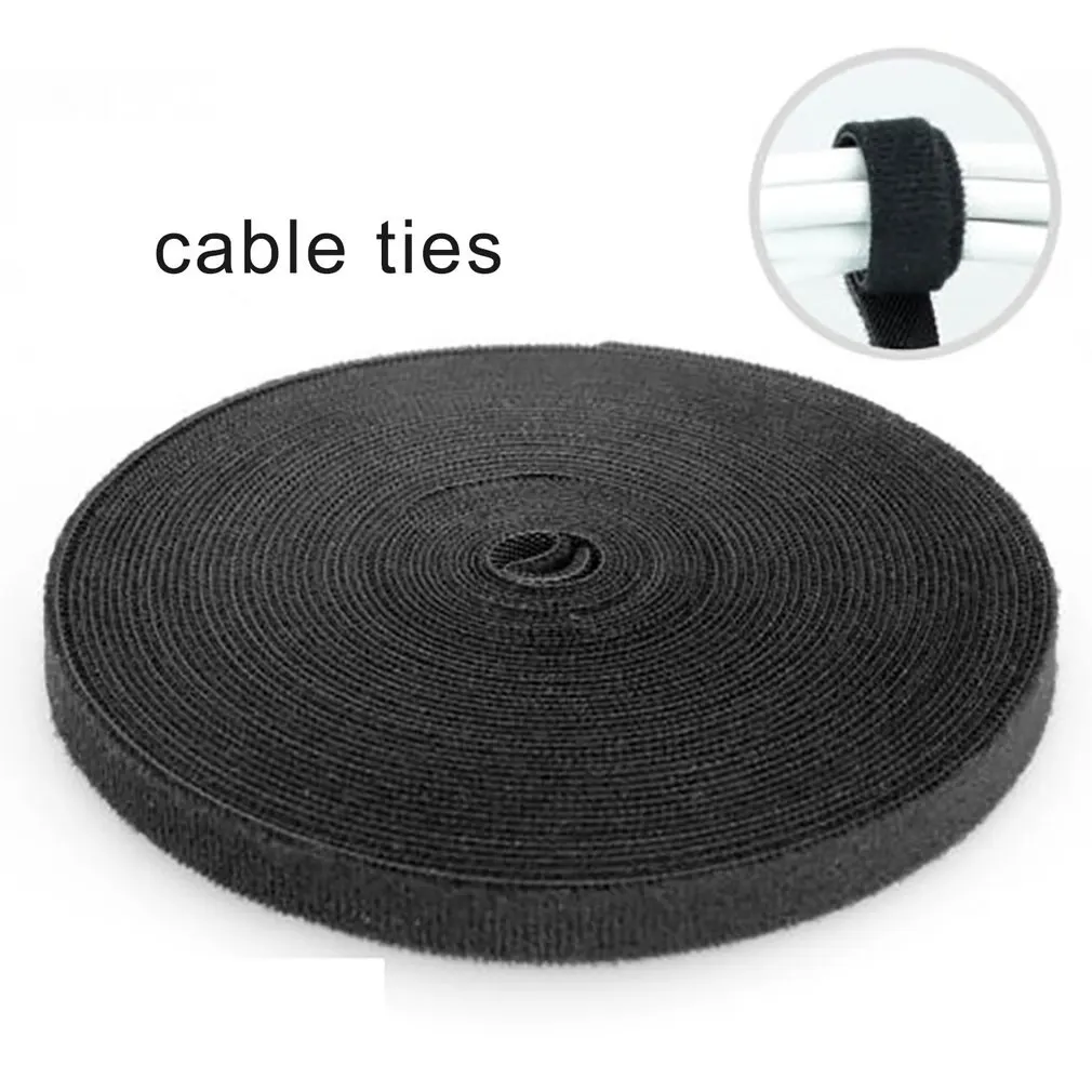 Черный нейлоновый кабель регулятор зажимы для галстуков ремешок Волшебные