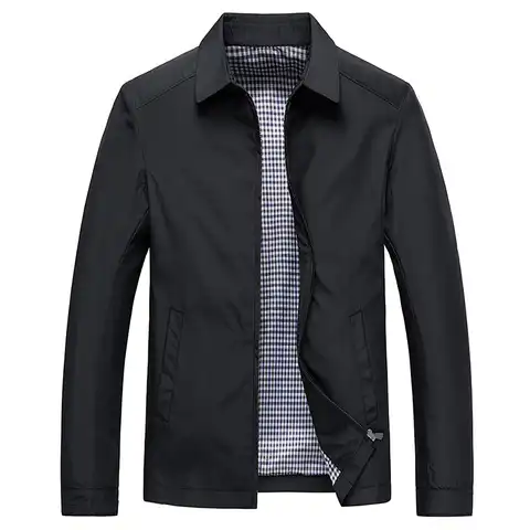 2022 Мужская куртка, новая весенне-осенняя куртка с отворотом, деловая повседневная мужская верхняя одежда, модная тонкая ветрозащитная курт...
