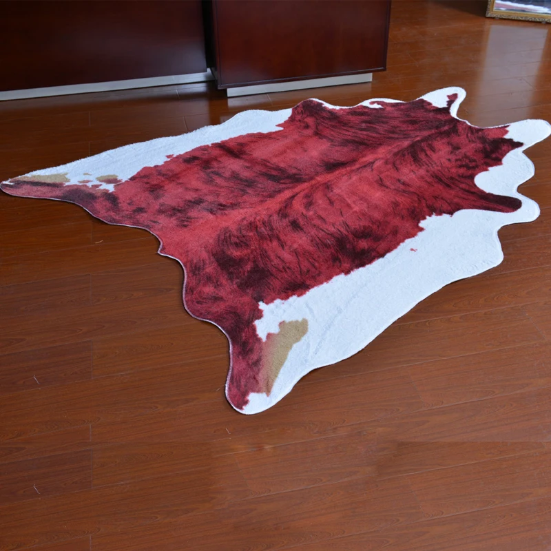 OIMG коврик из коровьей шкуры воловьей кожи ковры для гостиной спальни полиэстера 1