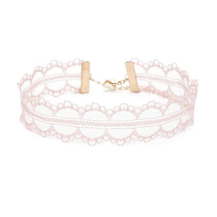 Милое и милое короткое ожерелье из кружева 6 цветов женское украшение для