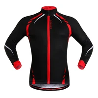 wosawe jerseys winter long sleeved cycling jersey bicycle fleece keep warm jersey windproof breathable reflective for running