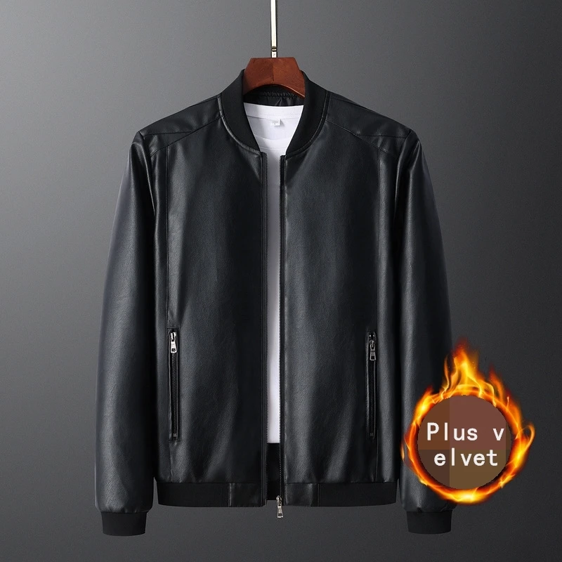 

Men's Leather Jackets Autumn and Winter Men's PU Leather Jackets Casual Motorcycle Jackets