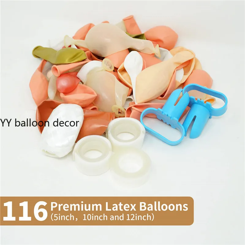 116 шт воздушный шар арочный комплект розовое золото конфетти шары из латекса