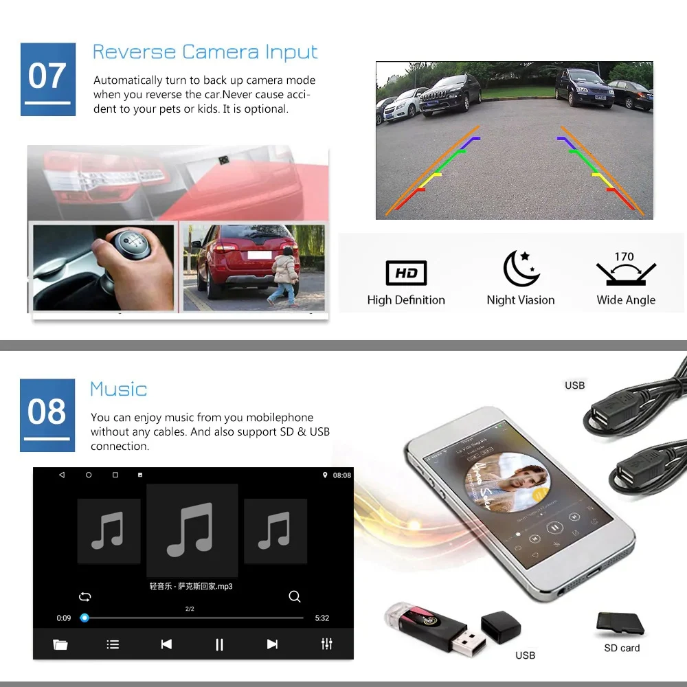 Автомагнитола 2 Din 9 дюймов Android 8 0 Gps для Volkswagen/Passat/Golf/Skoda/Seat Wi-Fi Bluetooth (с памятью ГБ) |
