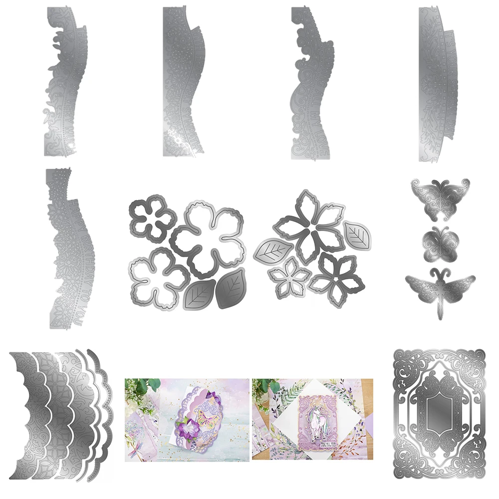 

Flower Butterfly Metal Cutting Dies Template For Scrapbooking Decoration Embossing Knife Dies Paper Card Making Craft Dies