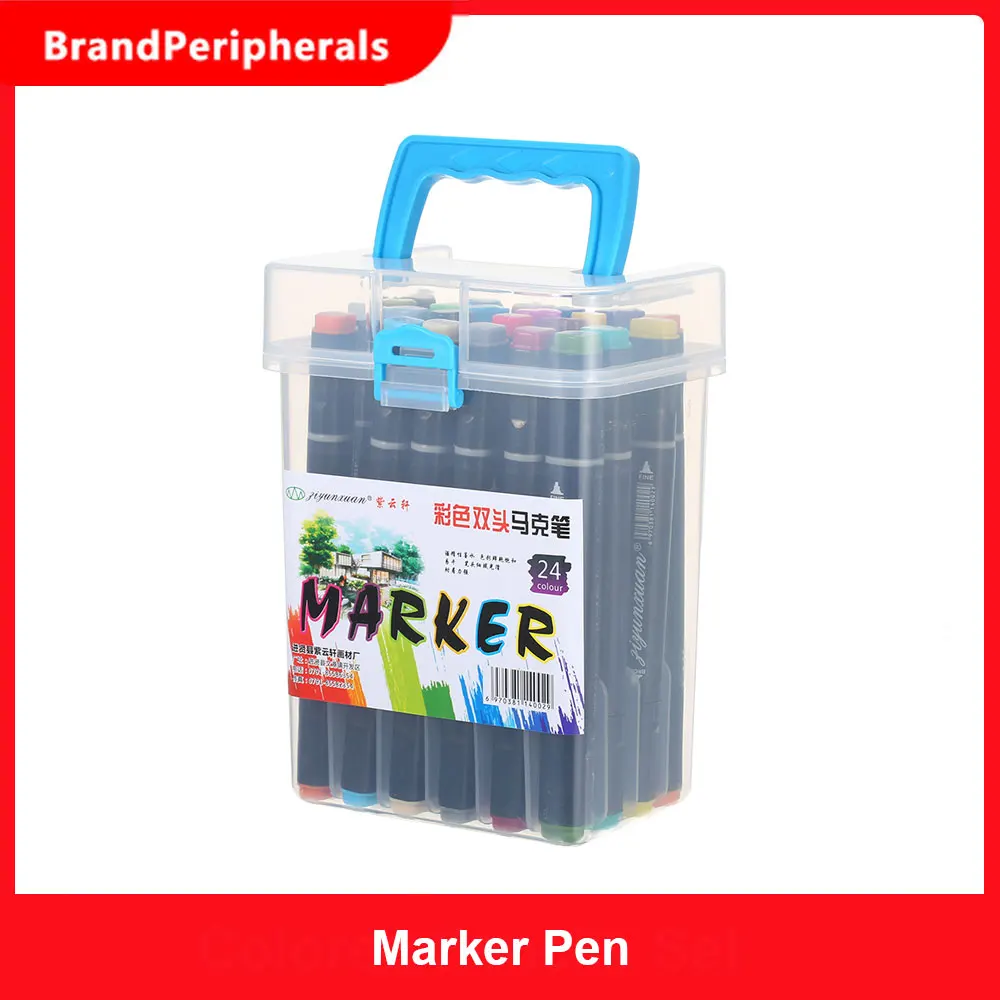 Маркеры с двумя головками для студентов набор из 24 цветных мультяшных