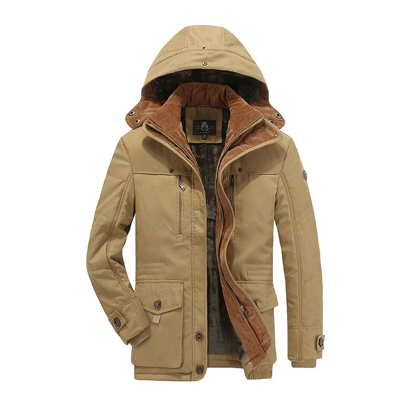 Free Shipping Winter Warm Windbreaker Military Parkas Overcoat Clothing Jacket Mens Coat