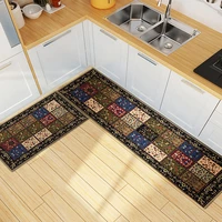 Kitchen Floor Mat Long Plush Carpet Two-piece Set Kitchen Home Water Absorption And Dirt Resistance Tapis Cuisine Long