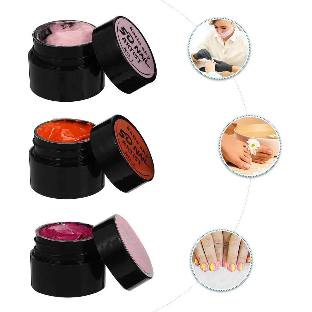 

6pcs Nail Gels Nail Polish Glue DIY Nail Long-lasting Nail Nail Decors