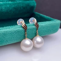 shilovem 18k yellow natural freshwater pearls drop earrings fine jewelry women trendy anniversary christmas gift myme9 10555zz