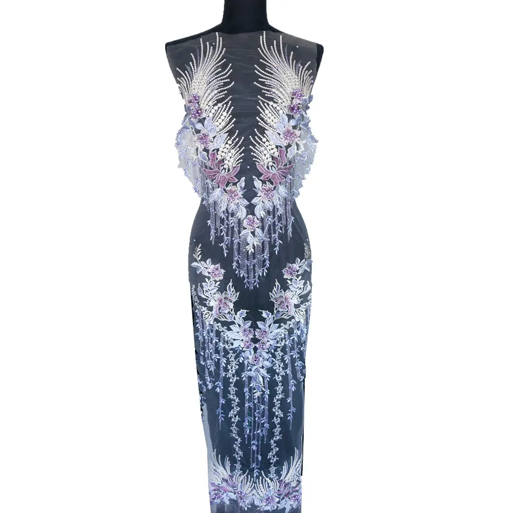 1 комплект желтые синие фиолетовые кружевные тканевые цветы бусины с кисточками