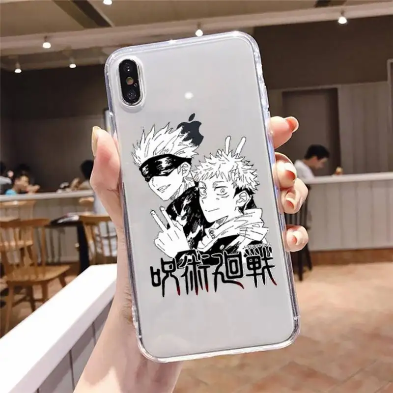 

Jujutsu Kaisen Satoru Gojo anime Phone Cases Transparent soft For iphone 5 5s 5c se 6 6s 7 8 11 12 plus mini x xs xr pro max
