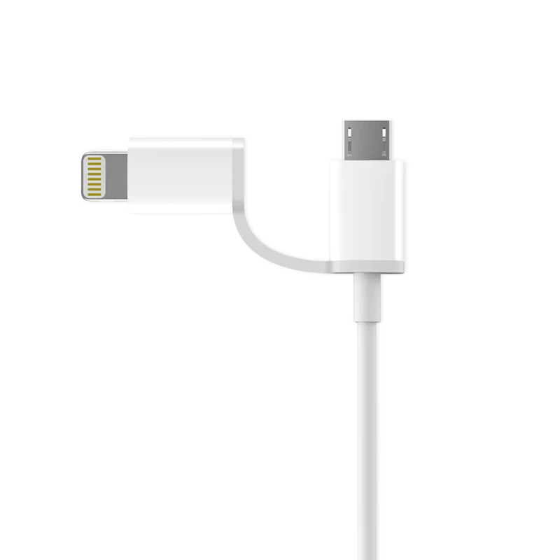 Кабель ZMI AL801 для Iphone Android Lightning Micro кабель c MFI 2в1 100см MicroUSB с адаптером lightning доставка из России|Кабели