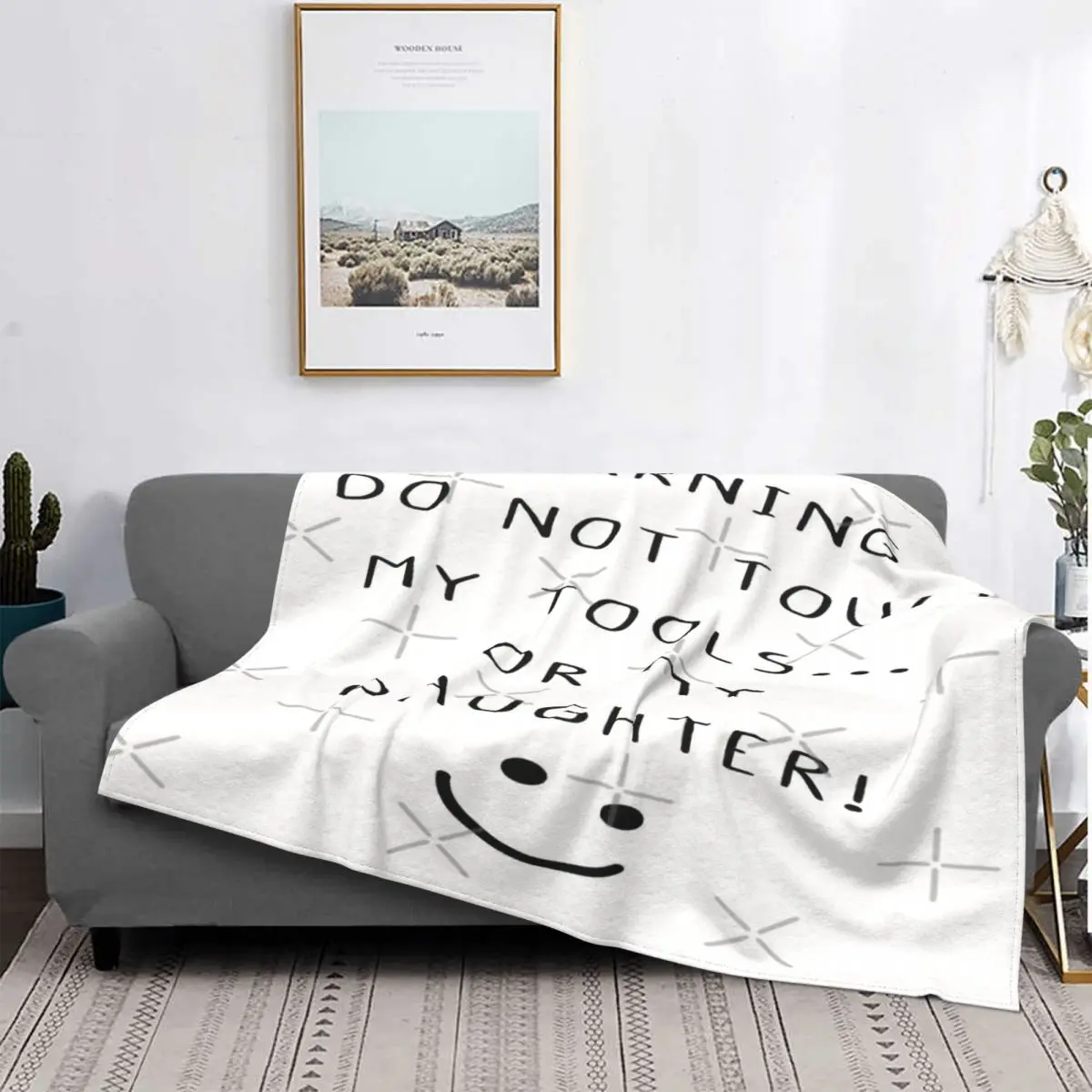 

Advertencia no toque Mi 1 manta colcha cama a cuadros edredones a cuadros sofá manta de lana colchas de verano