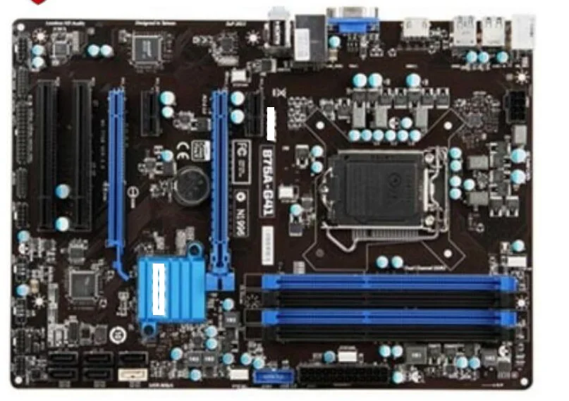 Оригинальная материнская плата DDR3 LGA 1155 для процессоров I3 I5 I7 USB2.0 USB3.0 32 Гб B75 б/у