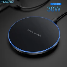 30W Fast Wireless Charger Dock For Samsung S21 S20 S10 Note 20 9 Type C Qi Induction Charging Pad for iPhone 12 11 Pro XS XR X 8