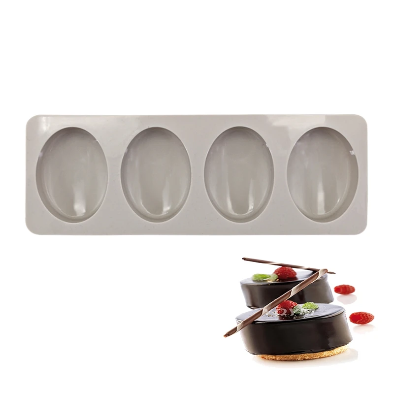 4 полости силикона овальной формы сделай сам Торт Шоколад Форма для выпечки Духи