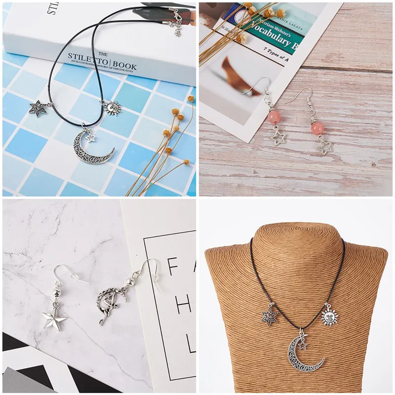 100 шт./коркор. подвески из сплава в тибетском стиле смешанных форм луна солнце