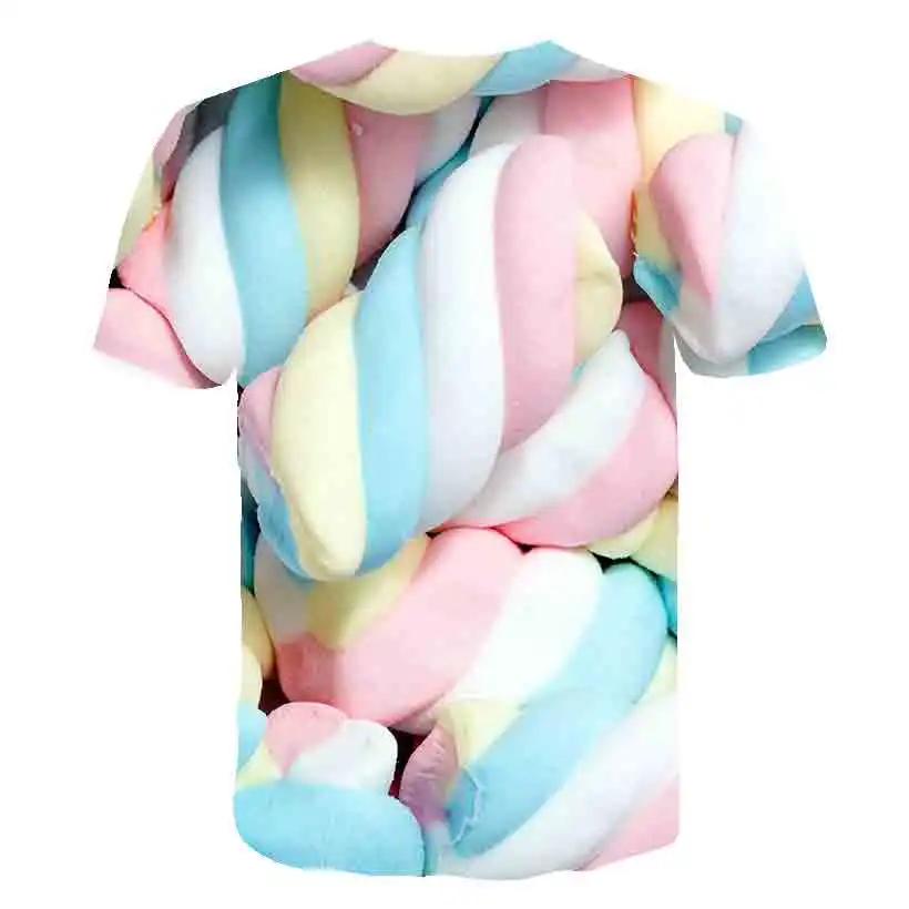 

Candy 3DPrinted T-shirt Summer Fashion Funny T-shirt Men And Women Casual Harajuku Short sleeve Street Funny T-shirt