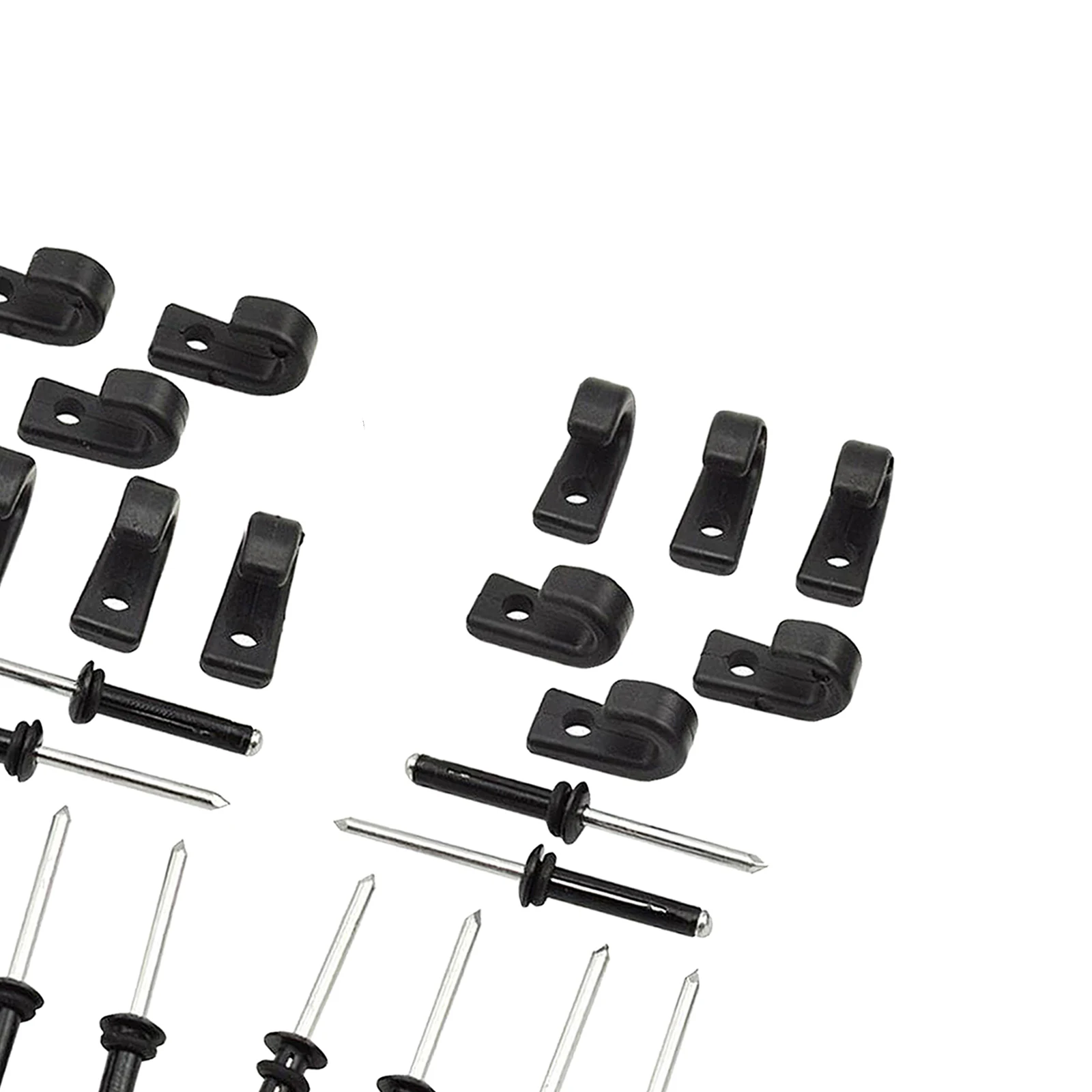 

12pcs J-hooks with 12pcs Rivets, Kayak Canoe Boat Marine Hardware Fasteners, Heavy-duty