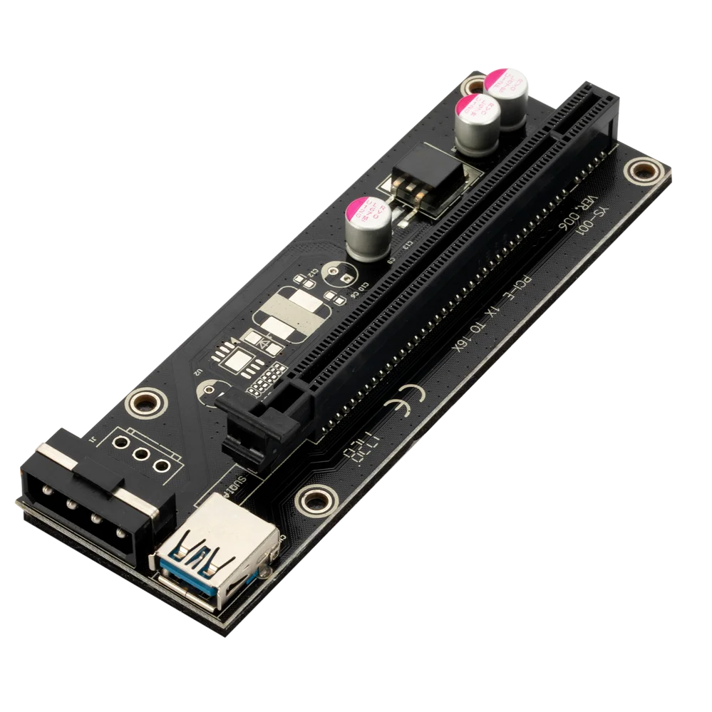 PzzPss VER006 PCI-E 1X до 16X Экспресс райзеры карта PcIe удлинитель адаптер SATA к 4-контактному