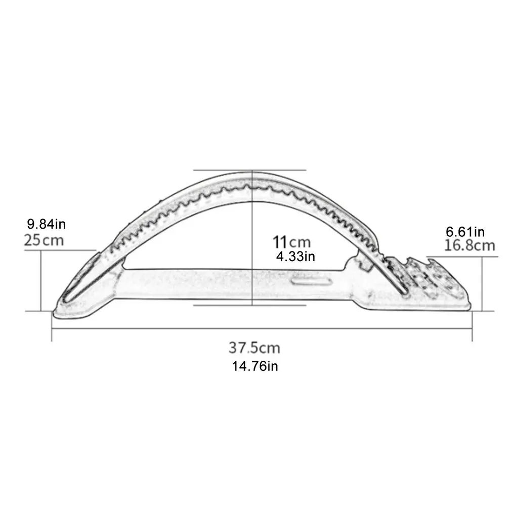 

Lumbar Spine Back Corrector Acupuncture Multi-Level Adjustment Arch Relieve Back Pain Adjustable And Portable 1 Pcs