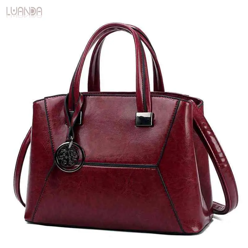 Повседневная Сумка-тоут женская кожаная сумка высокое качество через плечо