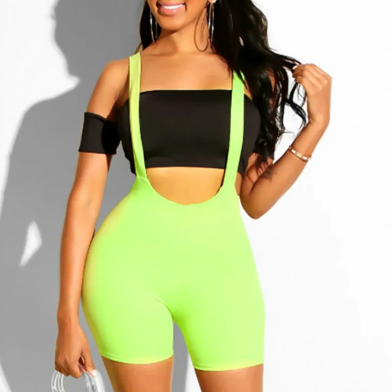 Летние женские облегающие комбинезоны Стильные шорты Повседневная Клубная