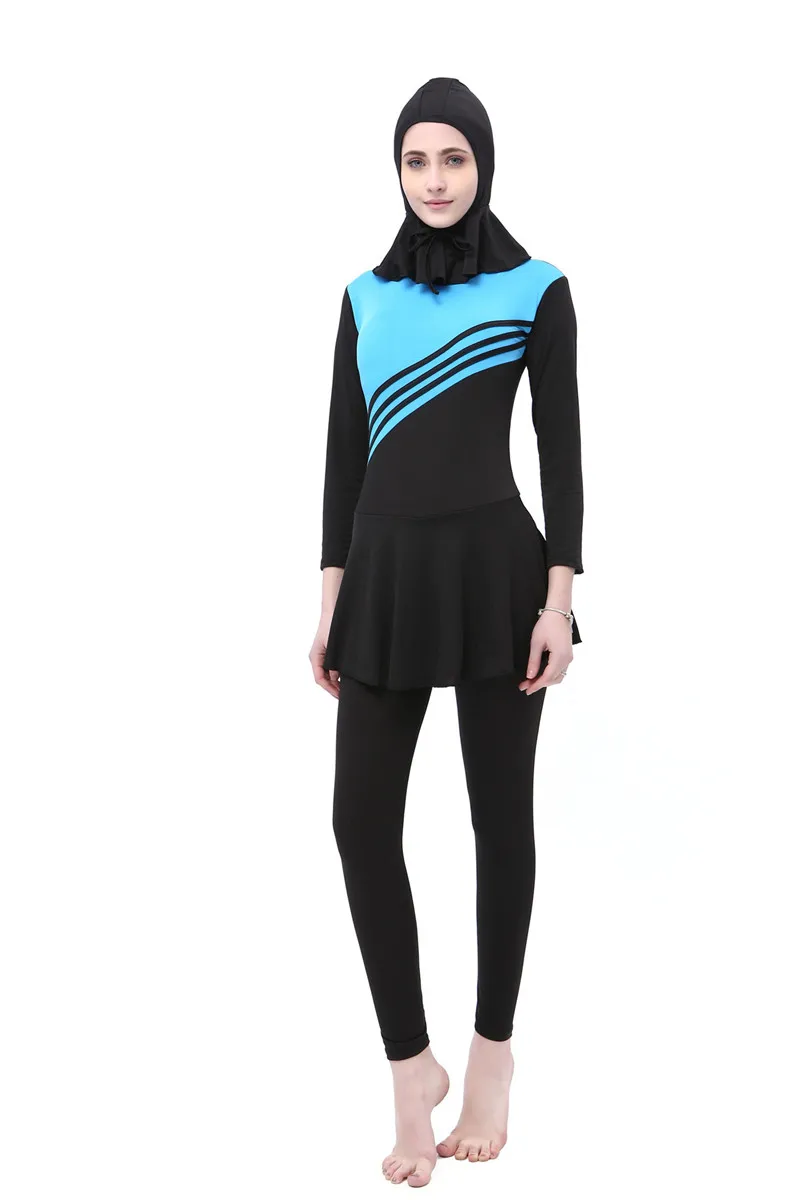 С длинным рукавом цельный купальник мусульманский женский полный Чехол размера