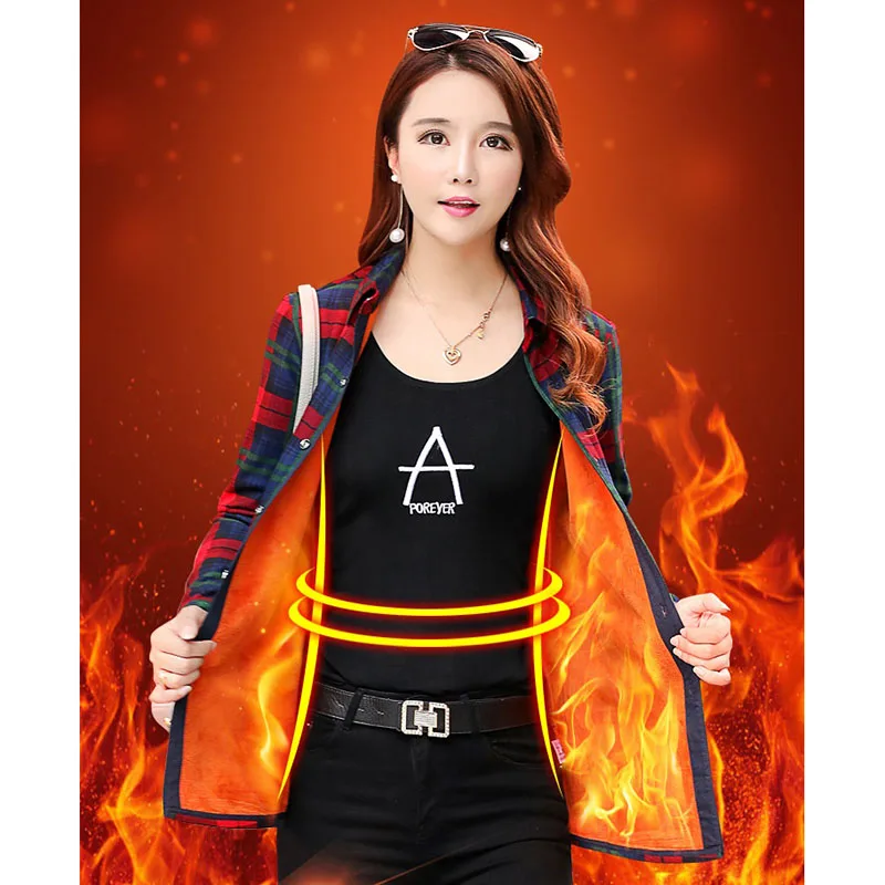 Новинка 2020 зимняя теплая Женская Вельветовая Толстая куртка клетчатая рубашка