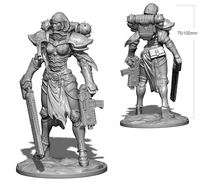 75mmm 100mm resin model battle girl 3d printing figure unpaint no color rw 005a