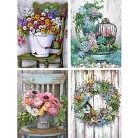 5d diy diamond painting flowers cross stitch kit full drill square round embroidery mosaic art picture of rhinestones home decor