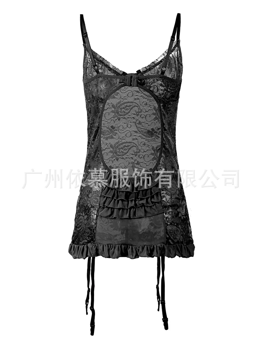 

Plus Size 2020 Lingere Exotic Women's Sexy Lingerie Dress Babydoll Set Lace Nightwear Lace Silks Halter Sexy Nightwear Homewear