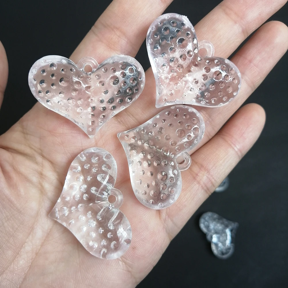 30 шт. акриловая подвесная люстра в виде сердца 37 мм | Дом и сад