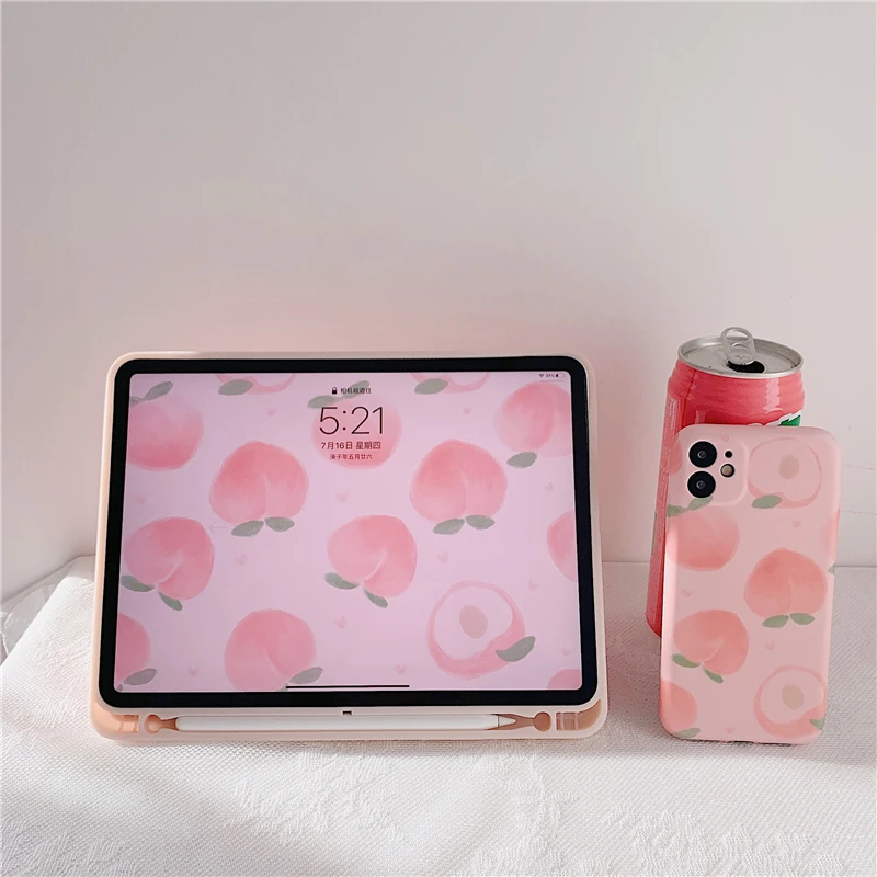 Чехол персиковый для iPad AIR 3 10 5 Pro 2020 11 дюймов чехол s 2019 2017 2018 Air2 9 7 Mini со слотом