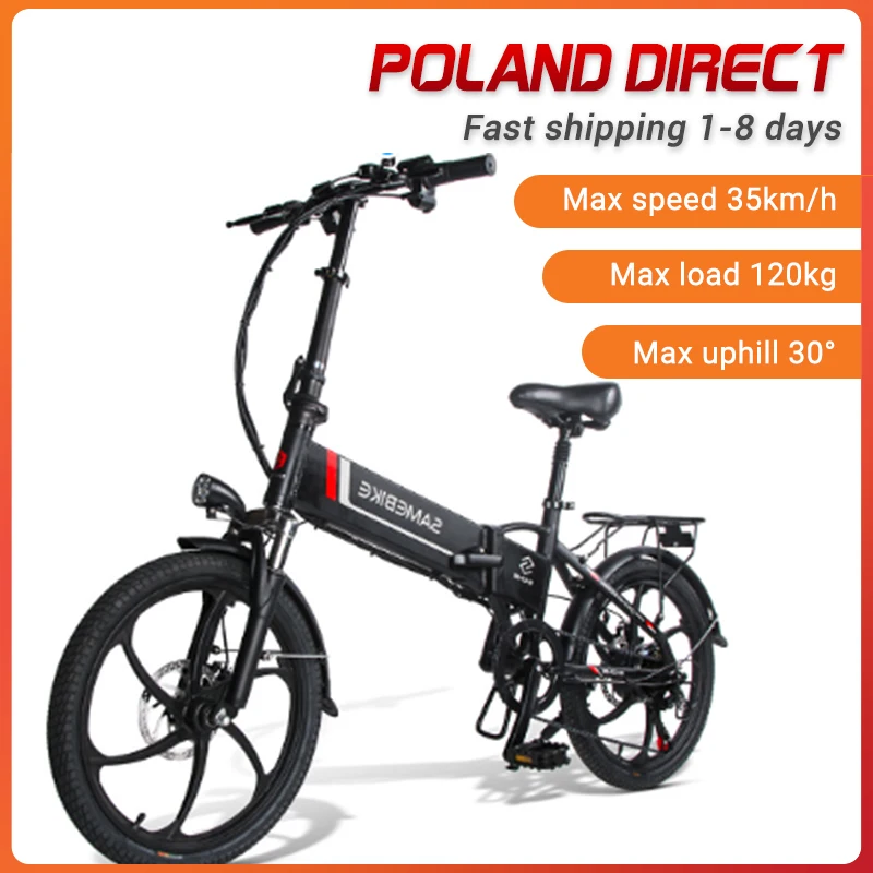 [EU Direct] SAMEBIKE 20LVXD30 10.4AH 48V 350W электрический велосипед 7 скоростей мопед 20 дюймов E Bike