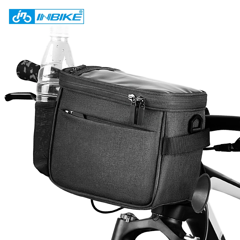 

INBIKE Waterproof Bicycle Bag MTB Bike Front Top Tube Bag 4.5 L Large Capacity Handlebar Bag 7.5 in Phone Touch Screen Bag IB299