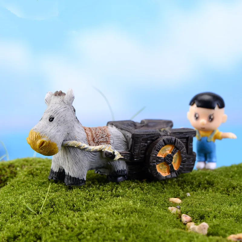 Мини Ослик Pull Stone Fantasy Miniatures суккуленты растительный Декор микро Пейзаж орнамент