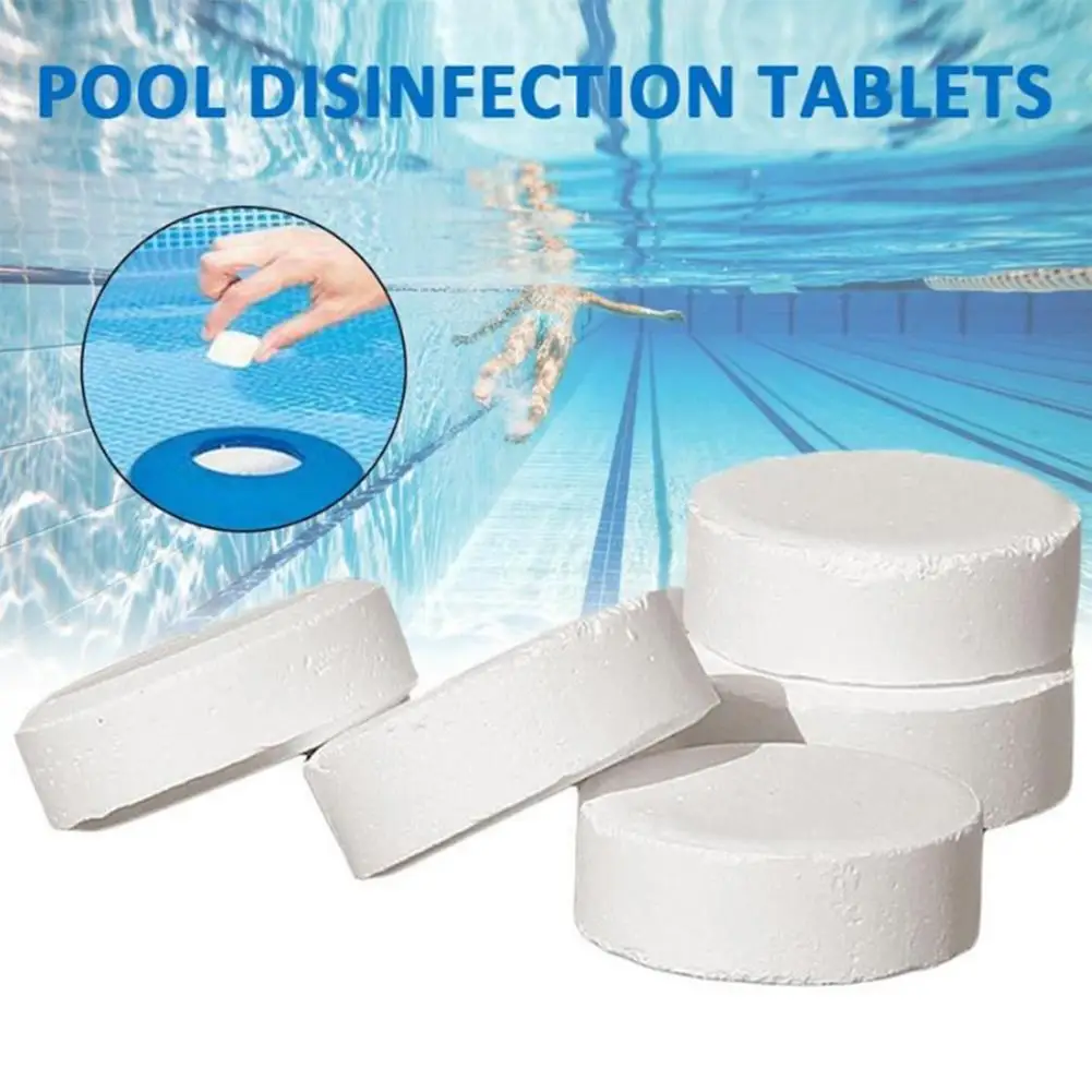

50 Pieces Swimming Pool Cleaning Multi Use Clarifier Swimming Tablets Pool Effervescent Multifunction Magic Tablets Random Pack