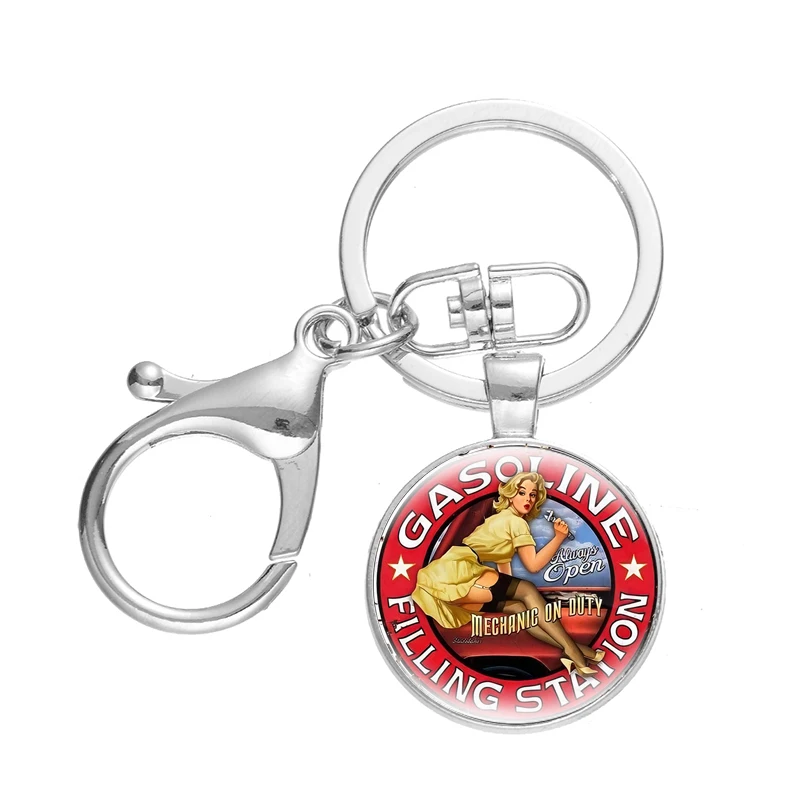 Модный привлекательный брелок для ключей девушек и мотоциклов RT66 металлический