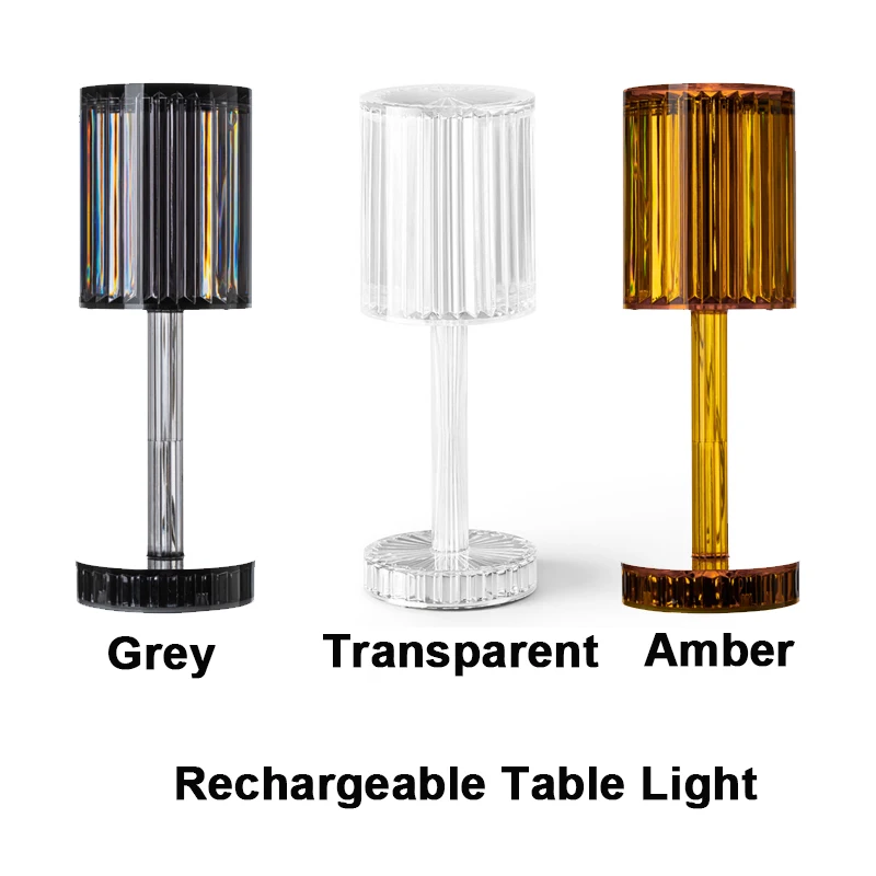 

LED Night Light Rechargeable Diamond Acrylic Table Lamp Creative Touch Sensor Restaurant Bar Desktop Decoration Desk Lamp Gift