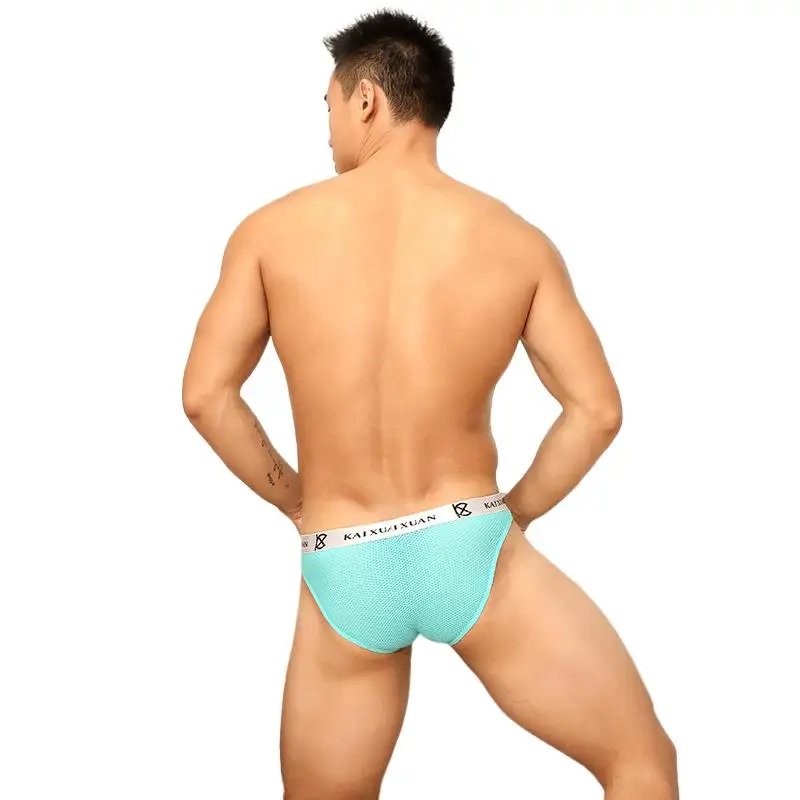 

Men Sexy mesh Briefs fashion Breathable Bikini Brief Gay Underwear Low Waist 2021 summer New mens underwear